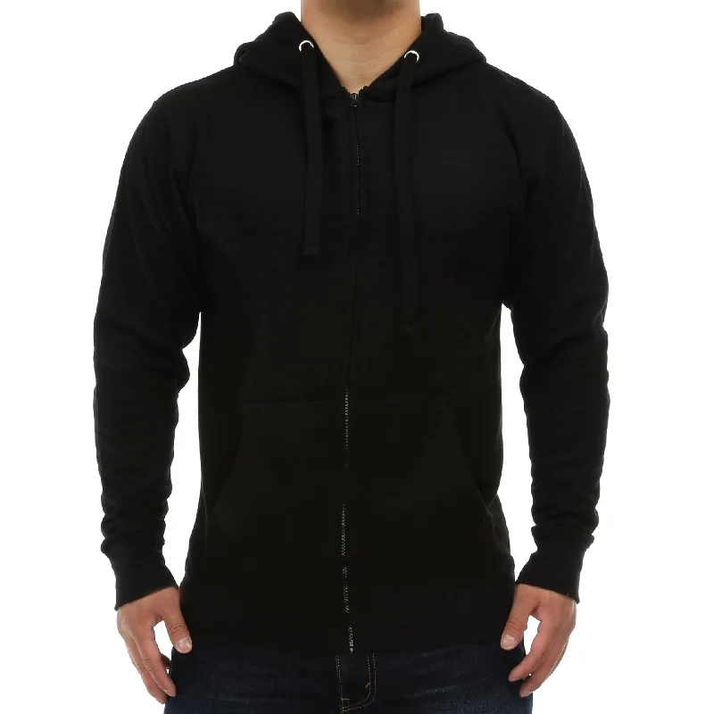 Fall Fashion New Star Zip Up Hoodie - Black