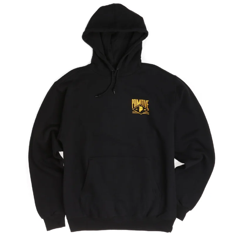 Stylish Jeans Primitive Slugger Pullover Hoodie - Black