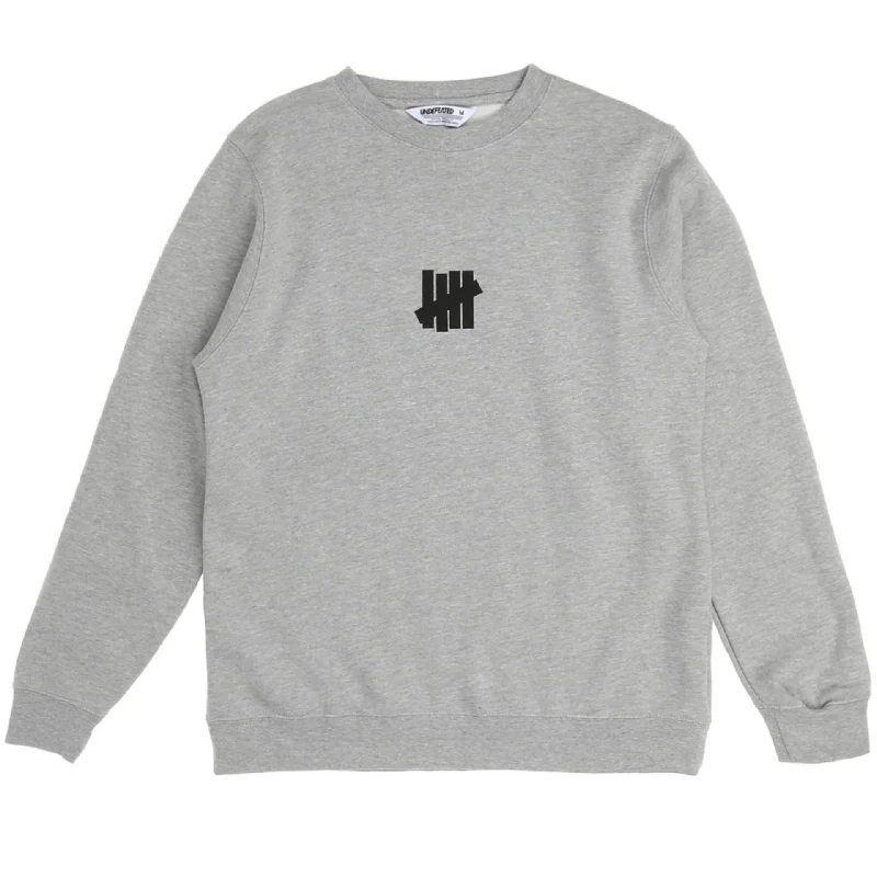 Sporty Designs Undefeated Center Strike Crew Sweatshirt - Grey Heather