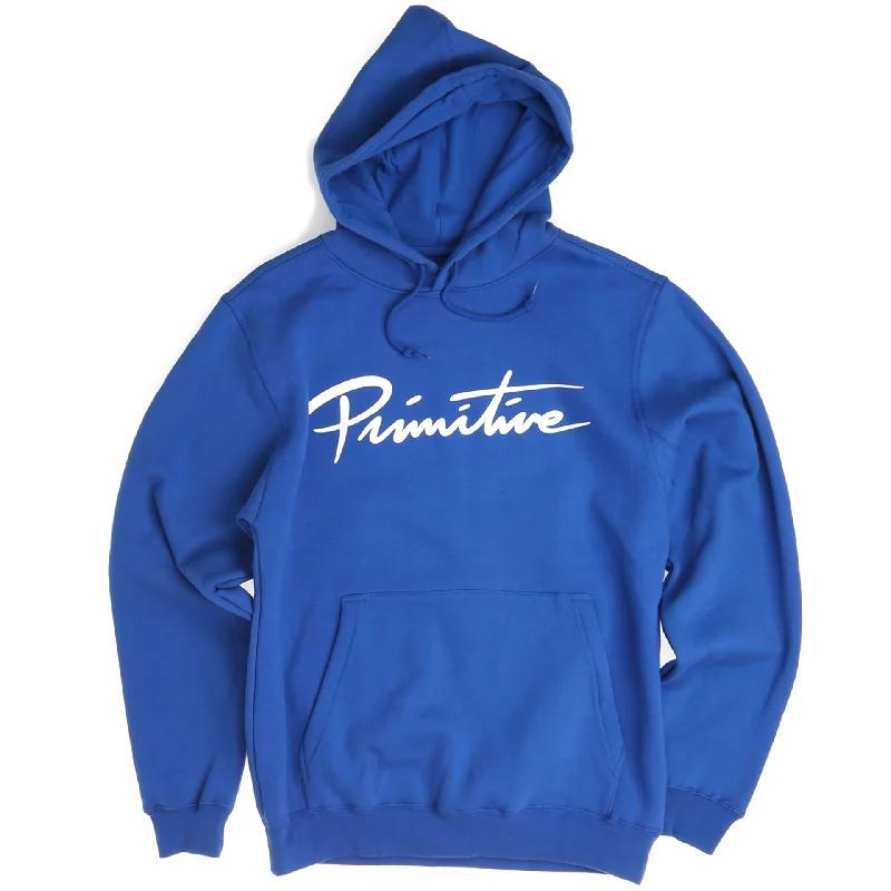 Classic Styles Primitive Nuevo Script Pullover - Royal Blue