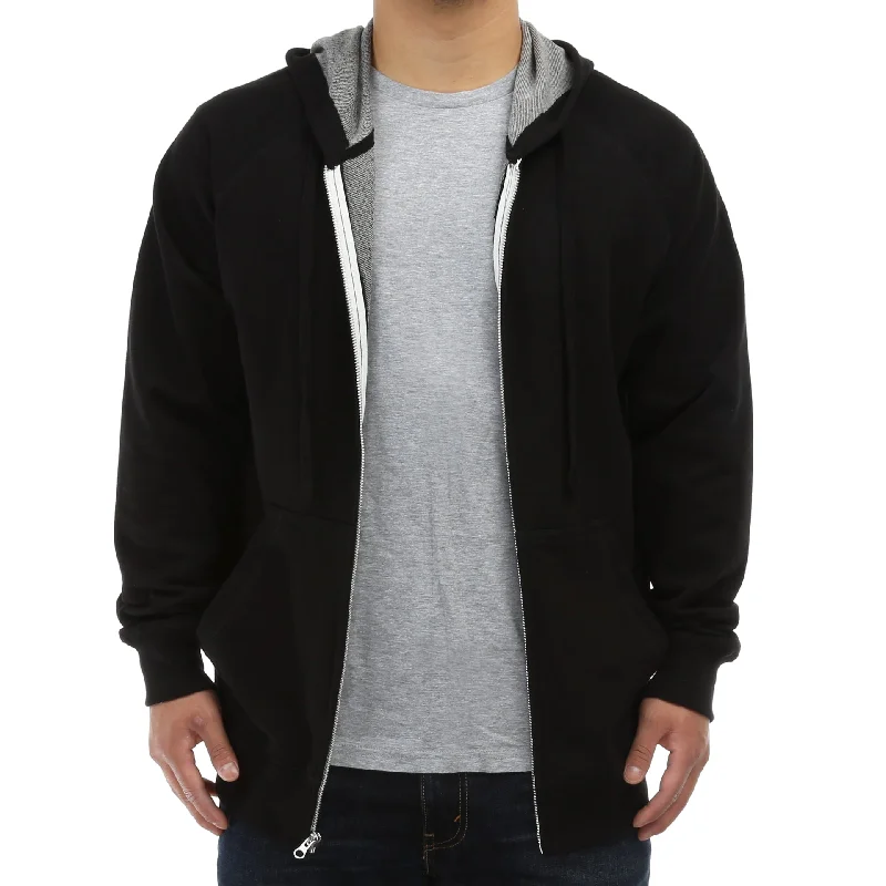 Soft Fabrics New Star French Terry Zip Up Hoodie - Black