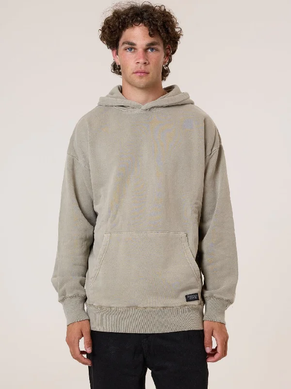 Chic Styles Thrills Military Slouch Pull On Hood - Aluminium