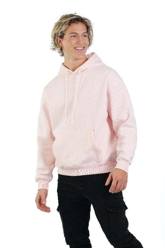 Relaxed T-shirts Men's hoodie in Petal pink