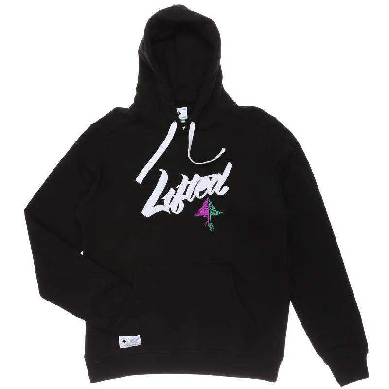 Comfy Tops LRG Lifted Script Pullover Hoody - Black