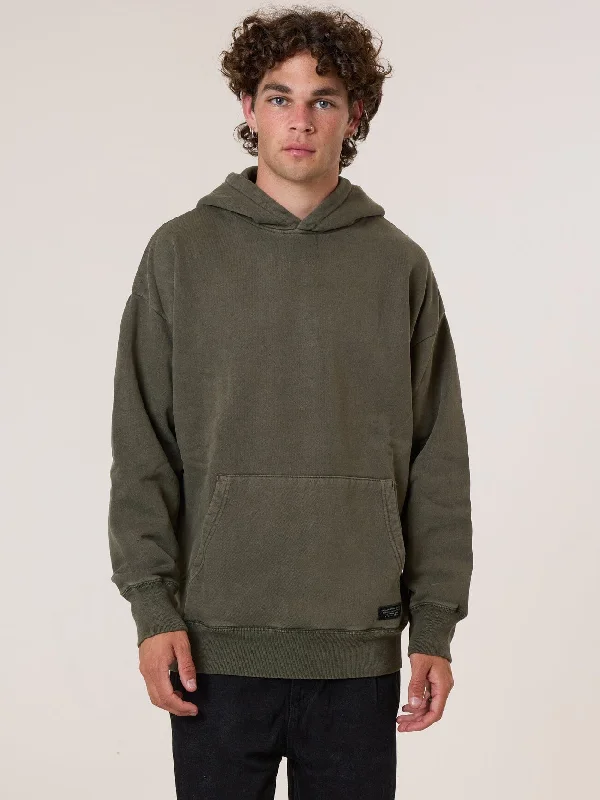 Casual Outerwear Thrills Military Slouch Pull On Hood - Grape Leaf