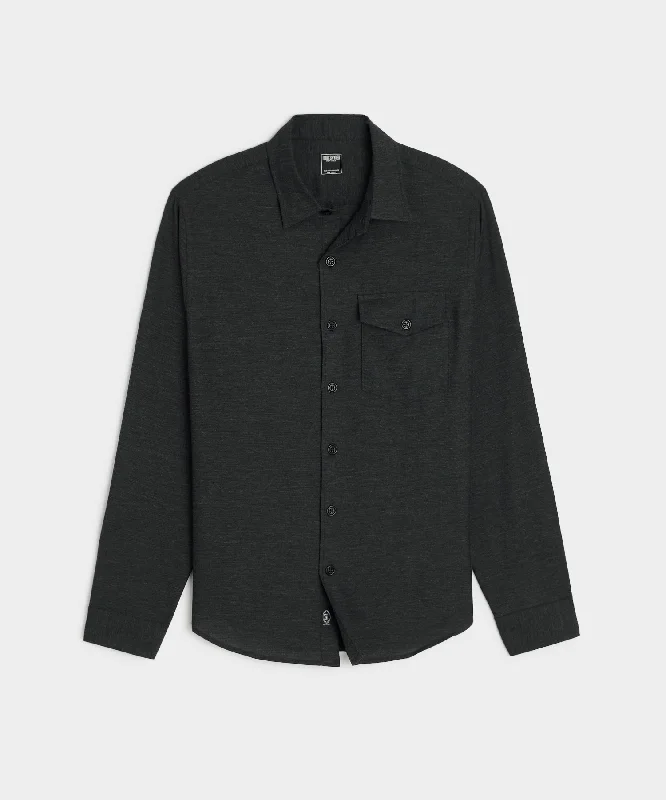 Cotton-Cashmere Lodge Shirt in Black