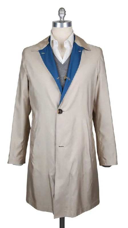 Kiton Beige Reversible Raincoat