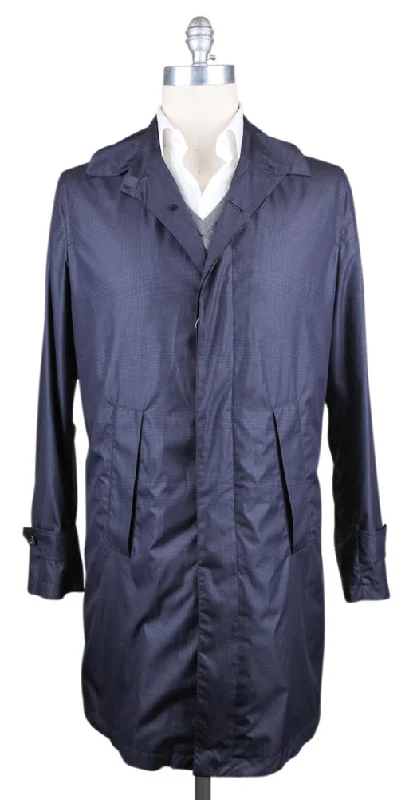 Luciano Barbera Navy Blue Raincoat - 40 US / 50 EU