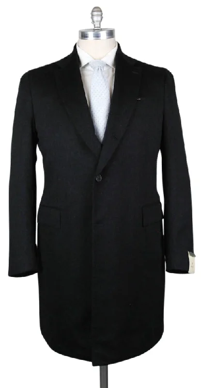 Luigi Borrelli Charcoal Gray Coat - 46 US / 56 EU