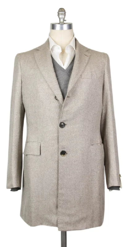 Luigi Borrelli Light Brown Coat - 40 US / 50 EU