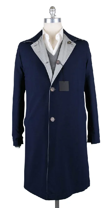 Sartorio Napoli Navy Blue Reversible Coat - 40 US / 50 EU