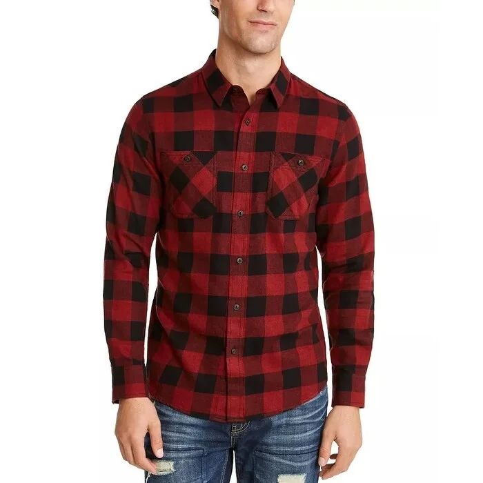 American Rag Men's Austin Check Shirt Red Size X-Large