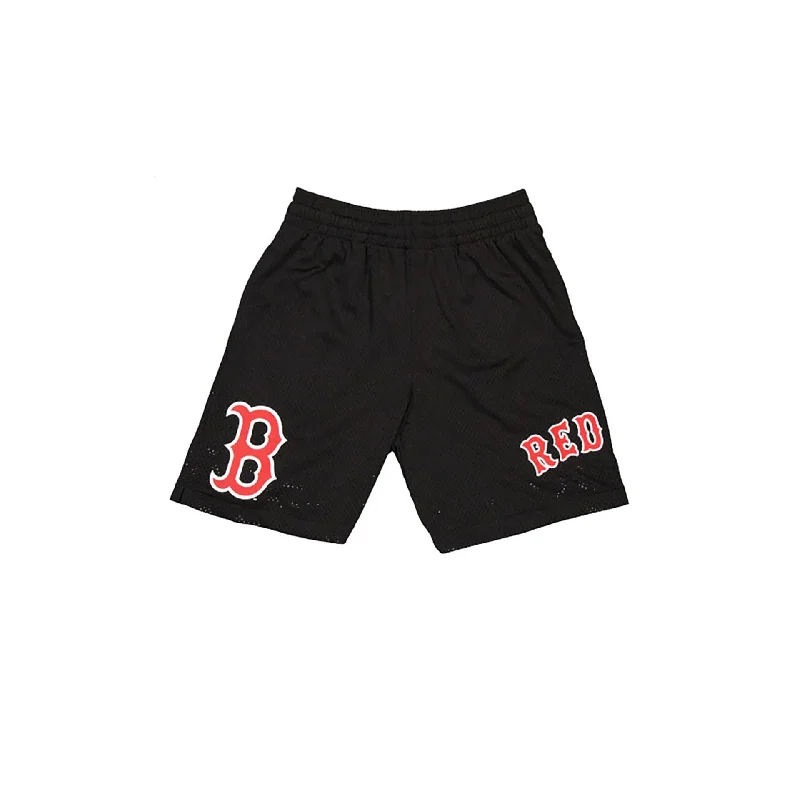 Boston Red Sox MLB Custom Black Mesh Shorts