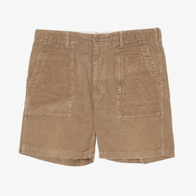 Corduroy Fatigue Shorts