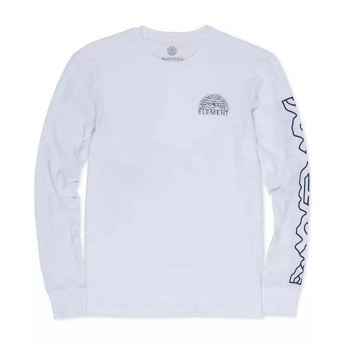 Element Men's Odyssey Graphic Long-Sleeve T-Shirt White Size X-Large - XL