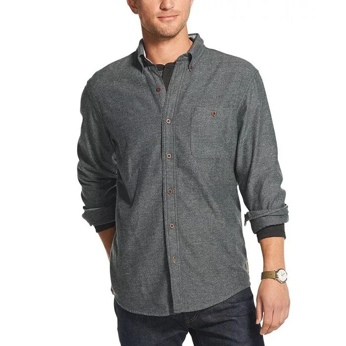 G.H. Bass & Co. Men's Fireside Flannel Shirt Grey Size X-Large