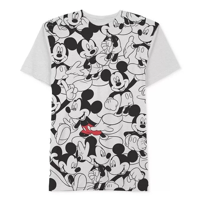 Jem Men's Repeating Mickey Mouse T-Shirt By Jem White Size X-Large