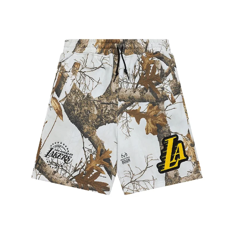 LA Lakers NBA City Edition Real Tree White Shorts