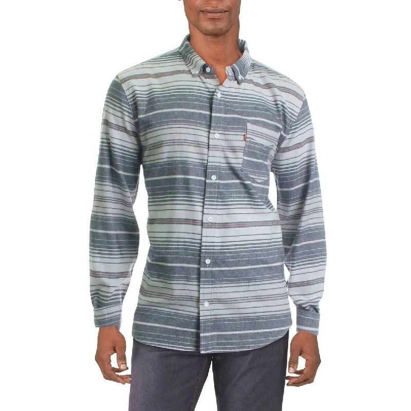 Levi's Men's Avalon Striped Flannel Shirt Size Extra Large