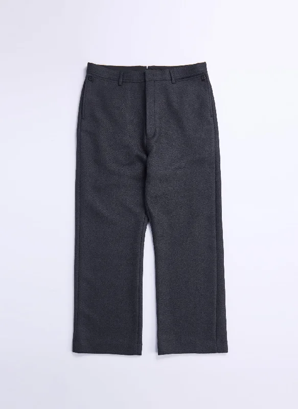 Marzotto Wool Straight Full Length Officer Pants