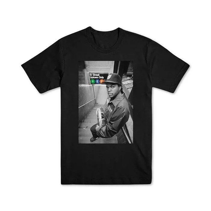 Merch Traffic Ice Cube Subway Men's Graphic T-Shirt Black Size Extra Large - X-Large