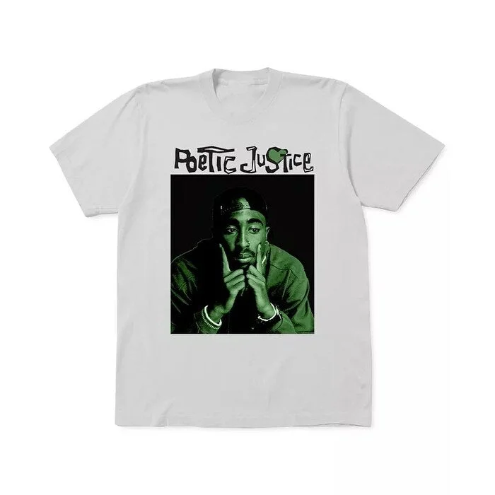 Merch Traffic Men's Tupac Poetic Justice Graphic T-Shirt White Size XX-Large - XXL