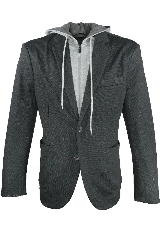 Nicoby Hybrid Hooded Sport Coat - Charcoal