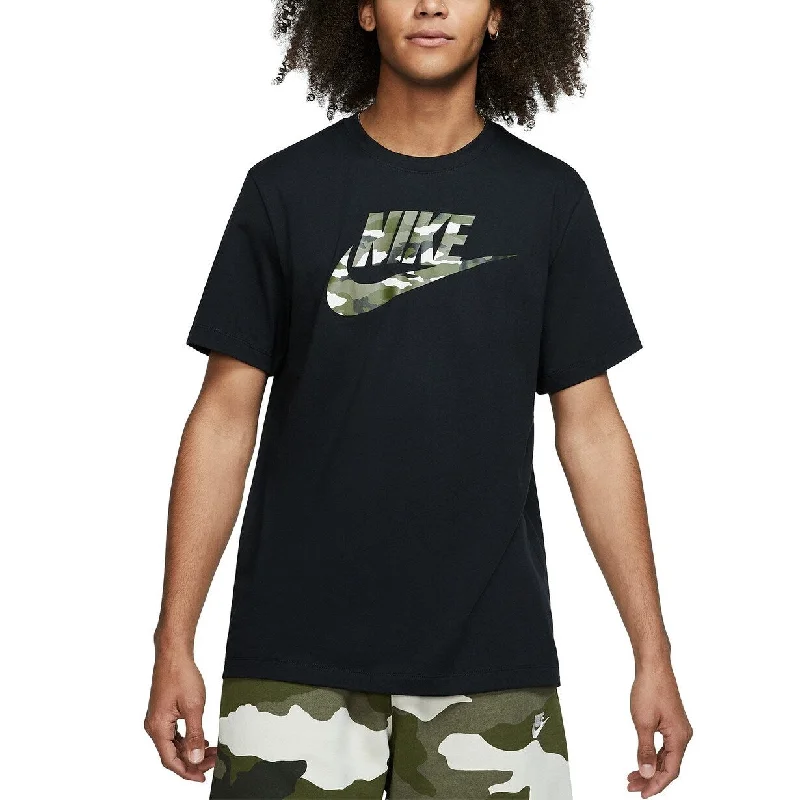 Nike Men's Camo-Logo T-Shirt Black Size Large