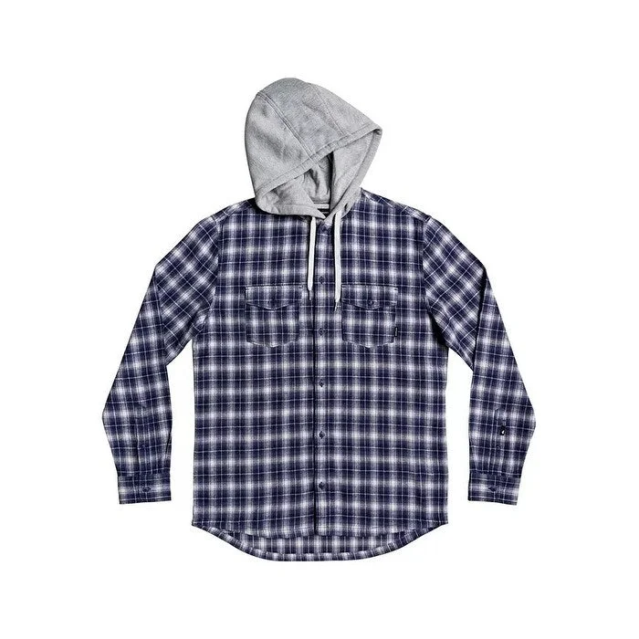 Quiksilver Men's Snap Up Flannel Shirt Navy Size Small