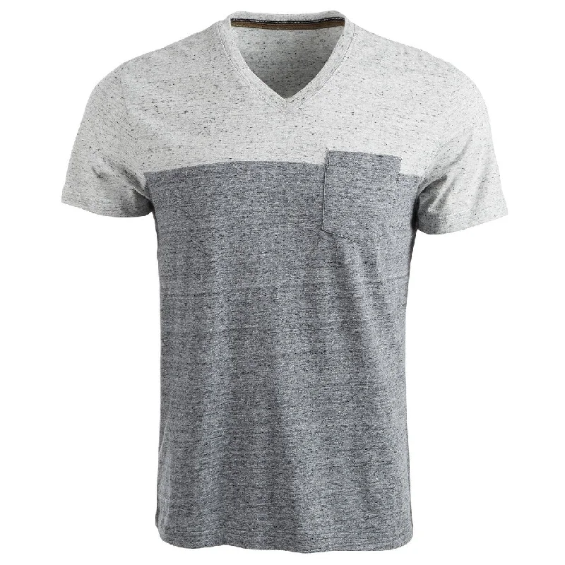 Sun + Stone Men's Heathered V-Neck T-Shirt Gray Size Large