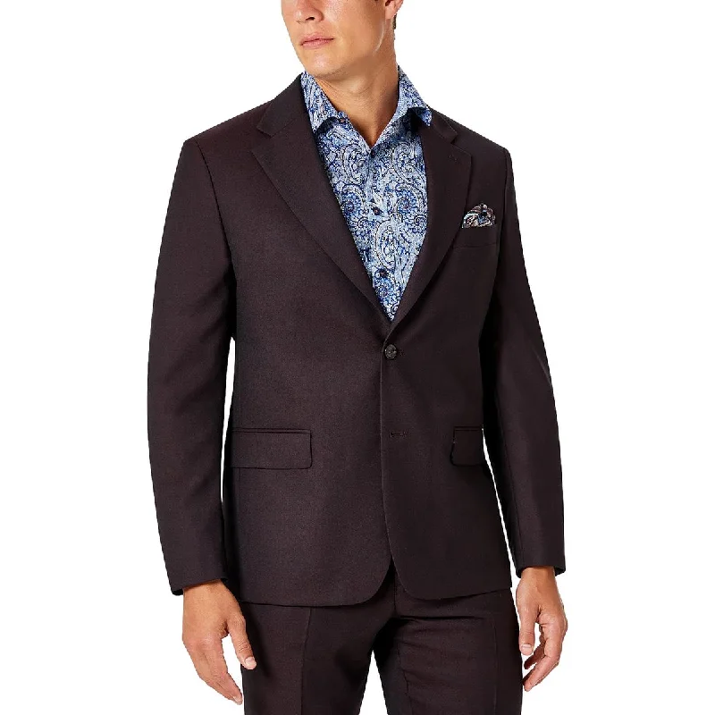 Tallia Mens Vector Wool Classic Fit Two-Button Blazer