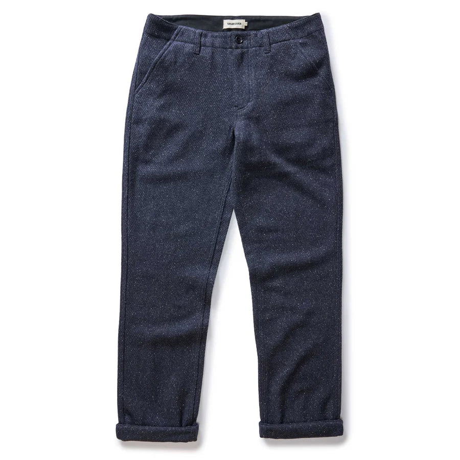 Taylor Stitch Carnegie Pant in Navy Nep Wool