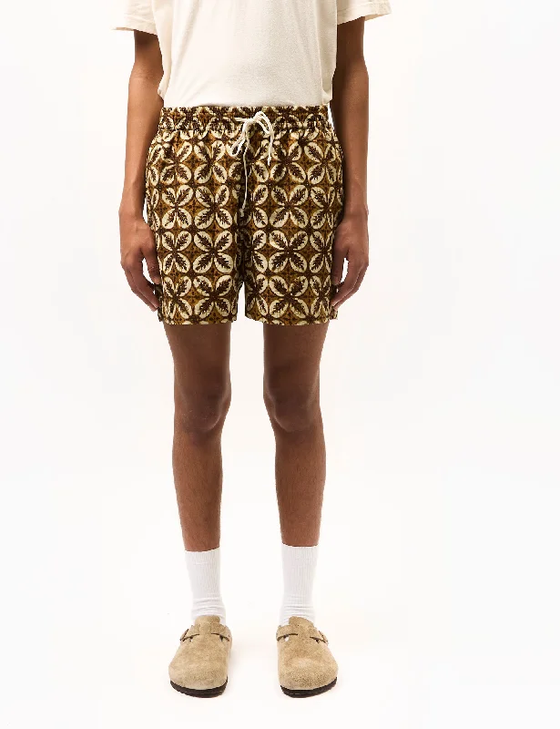 Universal Works Action Shorts (Lobby Print) - Brown