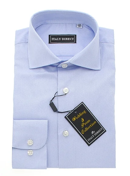 Blue Striped Classic Fit Dress Shirt