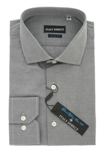 Grey Slim Fit Dress Shirt