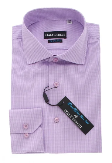 Purple Striped Slim Fit Dress Shirt