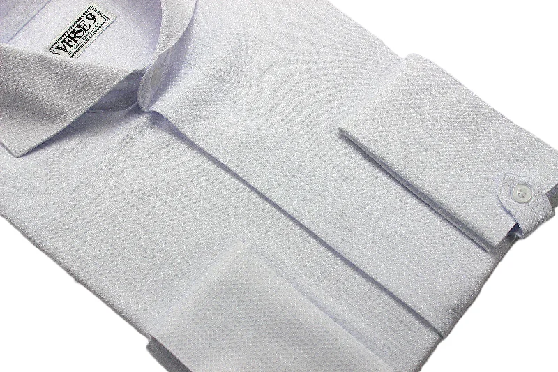 Houndstooth 4 | White on White | French Cuff Shirt