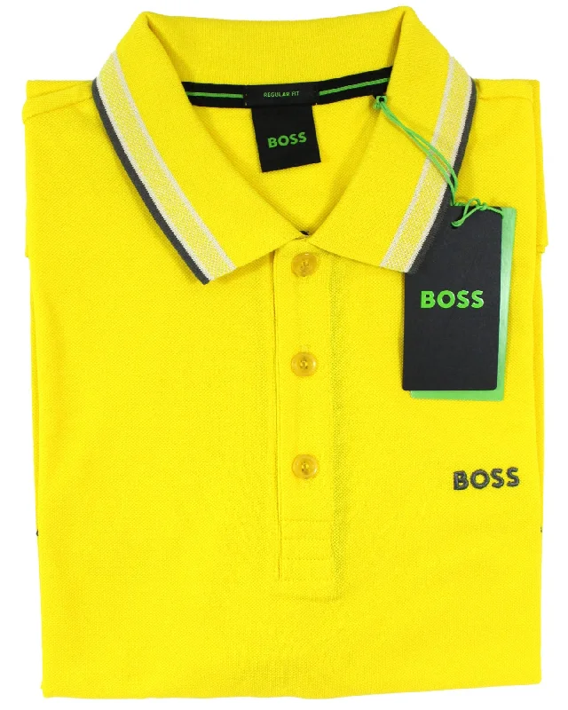 Hugo Boss Polo Shirt Regular Fit Yellow Cotton S