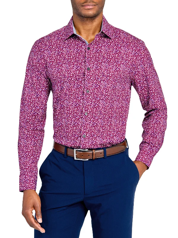 Multi Floral Performance Dress Shirt