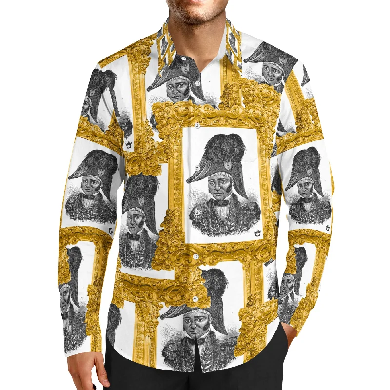 TMMG LUXURY JEAN JACQUES DESSALINES ALL OVER DRESS SHIRT