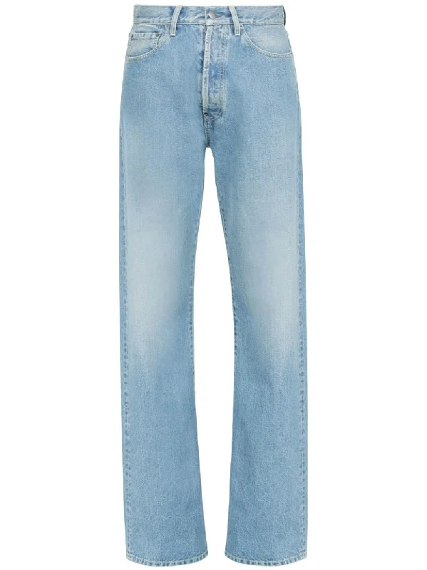 Turn-Up Straight-Leg Jeans