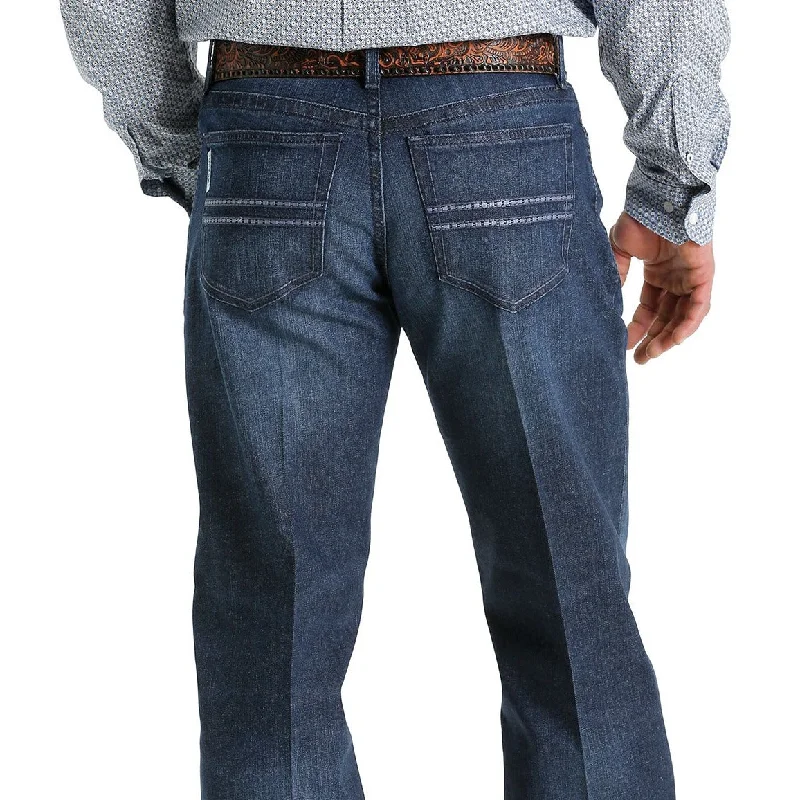 Cinch Men's White Label Relaxed Straight Jean in Dark Stonewash