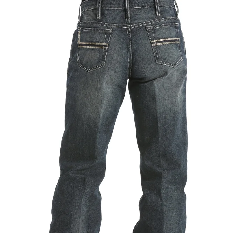 Cinch Men's White Label Relaxed Straight in Dark Stonewash