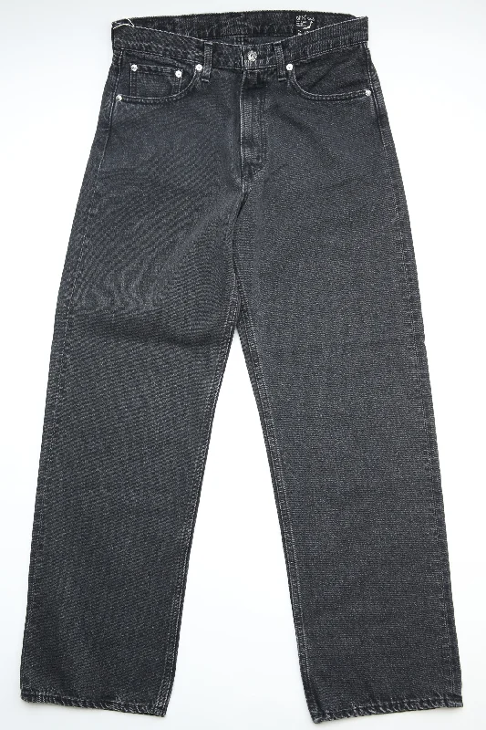 orSlow 101 DAD'S FIT DENIM PANTS (UNISEX) - Black Denim Stone