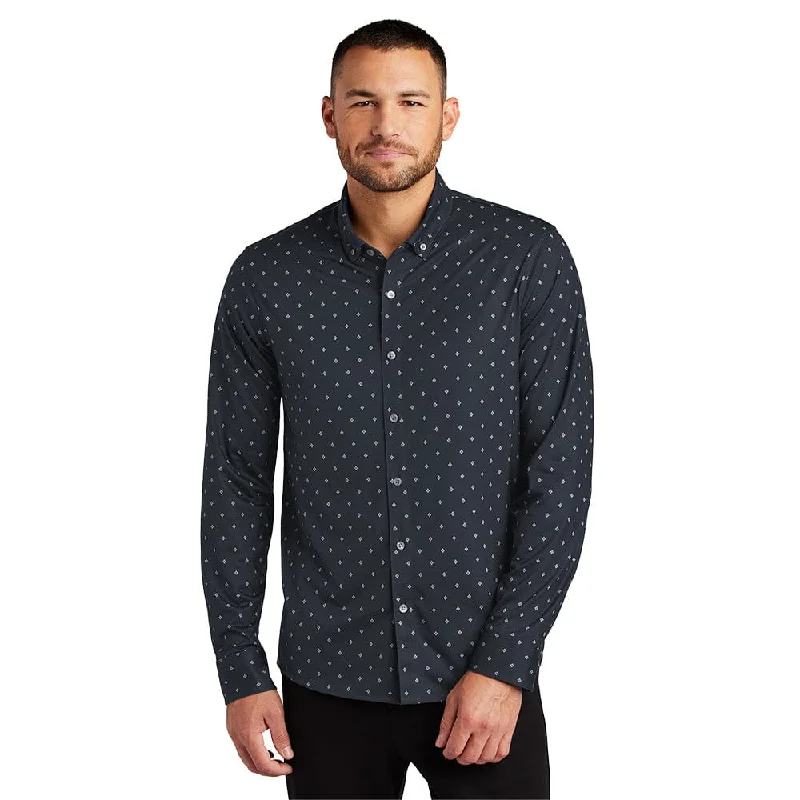 Mercer+Mettle - Men's Stretch Jersey Patterned Long Sleeve Shirt