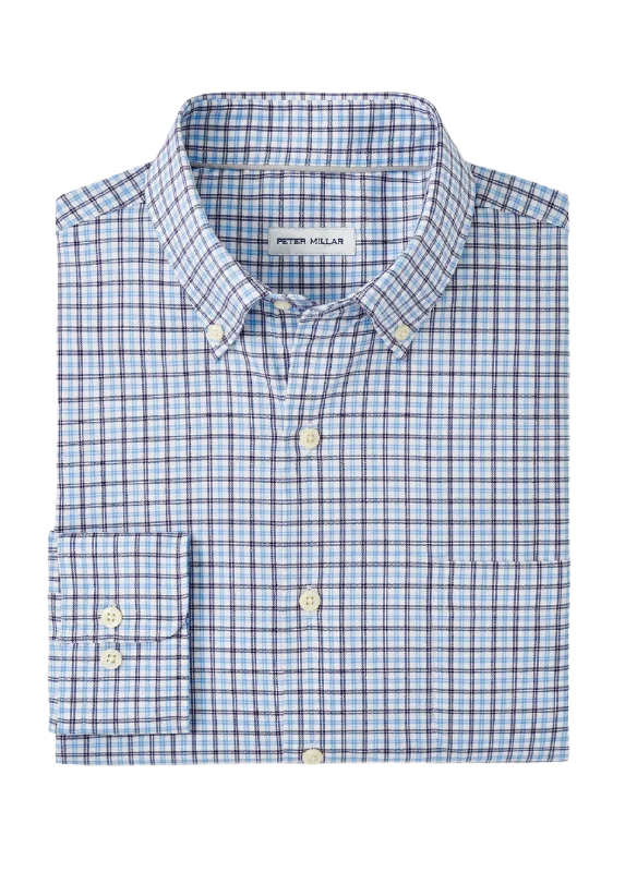 Peter Millar - Men's Hamilton Crown Lite Cotton-Stretch Sport Shirt - Cottage Blue