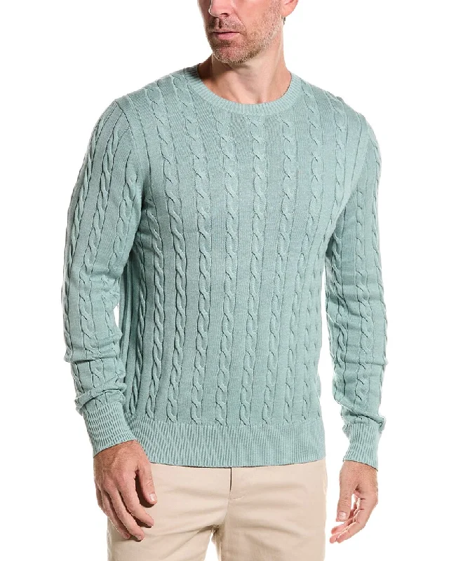 Brooks Brothers Cable Crewneck Sweater