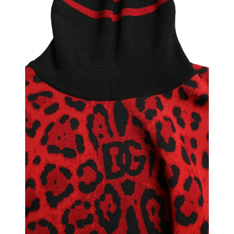 Dolce & Gabbana Elegant Leopard Turtleneck Men's Sweater