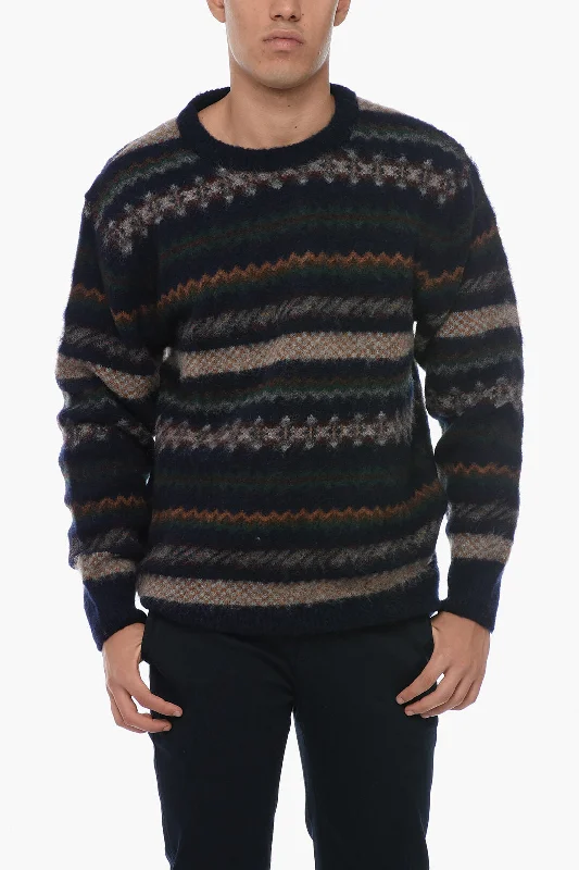 Howlin Patterned Wool Crew-neck Sweater