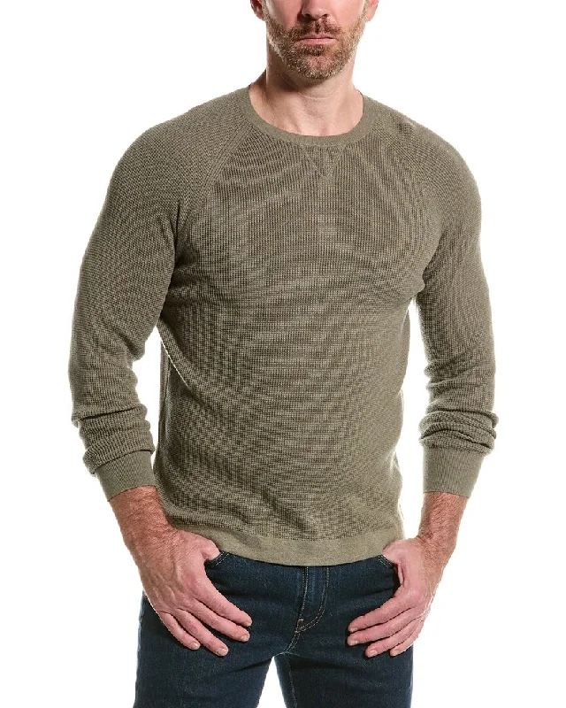 NAADAM Waffle Cashmere-Blend Crewneck Pullover